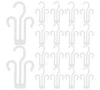 SHOWERORO 20pcs White Plastic Shoe Hooks for Flip-Flops and Sandals, Space Saving Slipper Holder with No Tools Required, Unique Design Elegance Rack for Shoes the Door or Mall