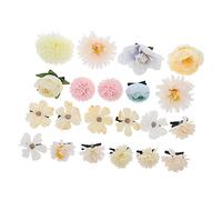 SHOWERORO 21pcs Flower Hair Clips Silk Flower Hairpin Headdress for Women Girls Toddlers Ponytail Holder Hair Accessories for Daily Life Events