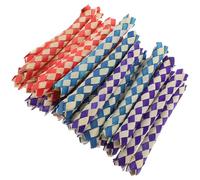 SHOWERORO 24pcs Bamboo Finger Trap Parrot Multi-functional Foraging Chopper Birthday and Goodie Bag Stuffer Pinata Fillers for Birds Random Color