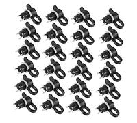 SHOWERORO 24pcs Dc Power Panel Mount Adapter with Covers Threaded Power and Connectors Copper and Plastic Insulated for Electronic Devices Outdoor Use