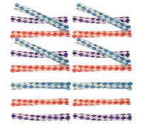 SHOWERORO 24pcs Parrot Finger Trap Bright Colored Braided Tubes Foraging Chew Party Bag Fillers Goodie Stuffers Random Color
