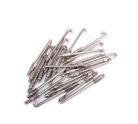 SHOWERORO 24pcs Silver Plated Round Banjo Hooks with Nuts for Musical Instruments Traditional Accessories for Banjo Players