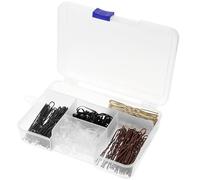 SHOWERORO 250Pcs Black U-Shaped Bobby Pins Hair Styling Accessories Set for Women with Storage Box, Hair Pins for Updo and Everyday Use