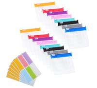 SHOWERORO 27 Pcs Mini Zip Pill Organizer Bags with Labels, Reusable Self-Seal Medication Pouches for Travel and Weekly Medicine Storage, Small Items Container Set