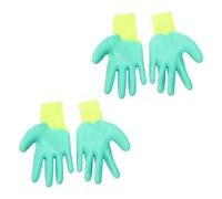 SHOWERORO 2Pairs Hamster Anti-bite Protective Gloves for Pet Training Rubber Material Scratch-resistant Hand Gloves for Safe Handling and Bite Prevention