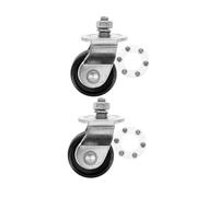 SHOWERORO 2pcs 2 Ton Floor Jack Caster Wheels Replacement Set, Hydraulic Trolley Jack Front Universal Metal Casters for Garage and Workshop Use