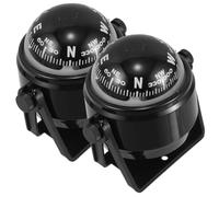 SHOWERORO 2pcs Abs Marine Navigation Compass for Car and Kayak with Quick Installation and Rain Splash Resistance, for Outdoor Adventure and Vehicle Dashboard Use