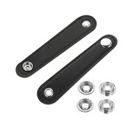SHOWERORO 2pcs Accordion Bellows Strap Double Layer Black Leather Replacement Belt for Accordions Easy Bellows Belt Parts Accessory