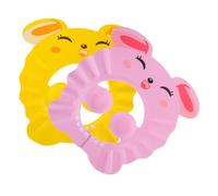 SHOWERORO 2pcs Adjustable Baby Shower Cap for Kids Waterproof Hair Washing Shield Toddler Bath Visor for Hair Washing Soft PE Material Suitable for Infants and Toddlers