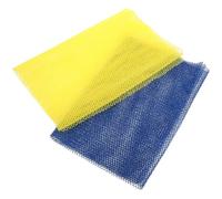 SHOWERORO 2Pcs African Exfoliating Net Sponge Body Scrubber for Shower Bathing, Back Scrubber Mesh with Yellow and Blue Sponge, Skin Cleansing and Exfoliation Bath Accessories