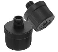 SHOWERORO 2pcs Air Compressor Muffler Abs Oil-Free Plastic 2cm Black for Air Compressors and Generators and Blowers