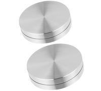 SHOWERORO 2pcs Aluminium Alloy Cake Turntable Bearings with Swivel Base Baking Tray Axle Set for Rotating Cake Stand Accessories 38mm 50mm Diameter for Kitchen Serving