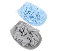SHOWERORO 2Pcs Bathing Wipes Exfoliating Shower Gloves 2-In-1 Dual-Sided Soft Mesh Body Care Towels for Adults, Skin-Friendly Bath Accessories in Grey and Blue