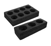 SHOWERORO 2pcs Black Drink Cup Holder Trays Portable Coffee Cup Carrier for and Takeout Reusable Milk Tea Beverage Fixing Holders for Multiple Drinks