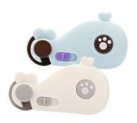 SHOWERORO 2pcs Boy Girl Cute Cabinet and Drawer Locks for Proofing Easy to Install and Secure for Boy Girl and Pet Safety White