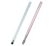 SHOWERORO 2PCS Capacitive Stylus Pen for Touchscreens, Fine Point Digital Drawing Pen for Tablet and Phone, Retractable Lightweight Stylus for Touchscreen Devices, Rose Gold Light Blue