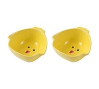 SHOWERORO 2pcs Ceramic Chicken Feeders Larger Capacity and Washable Design, Clean and Sanitary Bird Food Basins Suitable for Daily Feeding Use and Can Be Placed the Cage for Canaries