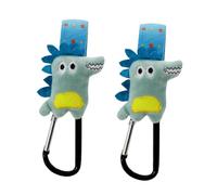 SHOWERORO 2pcs Cute Cartoon Stroller Hooks Non- Diaper Bag Holders for Nursery Bags Hanging Hooks for Shopping Carts and Pushchairs Easy Installation Great for Parents