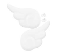 SHOWERORO 2pcs Decorative Fairy Wings for Helmets White Angel Wings Headdress Accessories for Diy Crafting Motorcycle Electric Bike Helmet Decor