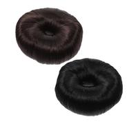 SHOWERORO 2pcs Easy to Use Donut Hair Bun Maker for Hair Bun Styling to Add Volume and Fullness for Outing and Everyday