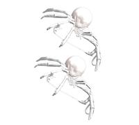SHOWERORO 2pcs Elegant Halloween Spider Brooch Pins with Artificial Pearls Silver Tone Lightweight Lapel Pin for Party Costumes Clothing Hats Versatile Jewelry Badge for Men and Women