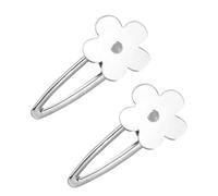 SHOWERORO 2pcs Flower Patterned Hairpin Silver Alloy Lightweight and Not Easy be Broken Fashion Headdress Versatile Clip for Party and Graduation Period Celebrations