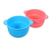 SHOWERORO 2Pcs Folding Silicone Waxing Bowls for Hair Removal, Portable Silicone Wax Pots, Home Waxing Accessory with Heat-Resistant Foldable Design Random Color Random Color