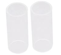 SHOWERORO 2pcs Glass Guitar Slide Bottleneck Standard 7cm Organically Crafted Guitar Slide for Acoustic and Electric Playing