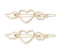 SHOWERORO 2Pcs Gold Wing Hair Clips Non-Slip Hair Grips for Women Styling Holders Suitable for Curls and Buns