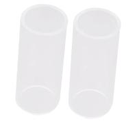 SHOWERORO 2pcs Guitar Finger Cots Glass Bottleneck Slides for Acoustic Guitar Standard for Men Musicians Practicing Blues Country Music
