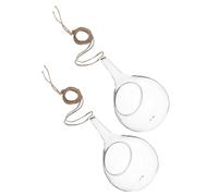 SHOWERORO 2Pcs Hanging Hydroponic Glass Vases Cone-Shaped Micro Landscape Terrariums for Wall Mount Air Plant Holders Suitable for Indoor Gardening and Home Decor