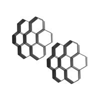 SHOWERORO 2pcs Hexagonal Plastic Paver Molds 30x30cm Reusable Concrete Stepping Stone Pavement Maker for Garden Walkway Patio Landscaping
