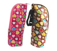 SHOWERORO 2pcs Insulated Nursing Bottle Bags Portable Thermal Cover Feeding Bags Heart Heart Warm Cold for Travel