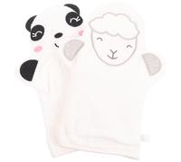 SHOWERORO 2Pcs Large Cartoon Shower Gloves Scrubbing Mitts Animal Design White Panda White Sheep Exfoliating Bath Gloves for Skin Cleaning