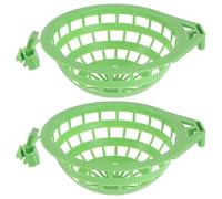 SHOWERORO 2pcs Large Green Bird Nest Basin Plastic Bird Cage Nesting Bowl for Pigeons and Parrots Sturdy Relaxing Nest Holder Suitable for Homing and Meat Pigeon Breeding