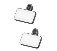 SHOWERORO 2pcs LED Camera Light Clip with Three Color Modes Portable Brightness Control for Photography Live Streaming Video Conferencing and Makeup Compact Lightweight Design for Phone and