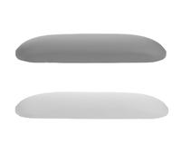 SHOWERORO 2pcs Manicure Hand Rest Pillow Portable Nail Table Cushion Soft PU Nail Hand Support for Precise Art White and Gray