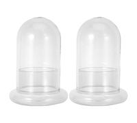 SHOWERORO 2Pcs Micro Moss Ecological Glass Bottles with 8Mm Opening, Miniature Landscape Terrarium Plant Holders for Home Garden Decoration