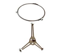 SHOWERORO 2pcs Microwave Turntable Tray Roller Support Ring with 17.8cm Glass Plate Holder and 14mm Wheel Height Tripod Stand for Microwave Oven Replacement Parts