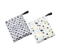 SHOWERORO 2pcs Multi-Functional Mummy Bag Zipper Design Capacity Wet Bag for Travel