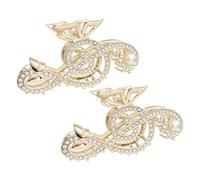 SHOWERORO 2pcs Music Note Rhinestone Hair Claw Clips Large Jaw Clamps for Thick Long Hair Pearl Accent Secure Non-slip Hold Lightweight Concert and Party for Women