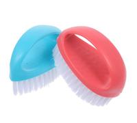 SHOWERORO 2Pcs Nail Cleaning Brushes for Fingernails and Hands, Candy Color Nordic Blue and Pink, Soft Bristle Nail Brush Set for Manicure and Dust Removal, Suitable for Professional and