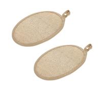 SHOWERORO 2pcs Natural Loofah Exfoliating Body Scrub Towels Biodegradable Bathing Rubbing Towels with Hanging for Deep Cleansing and Dead Skin Removal Portable Back Scrubber for Men and