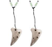 SHOWERORO 2pcs Ocarina Pendant Mini Ocarina Vintage Flute Necklace for Boys and Girls