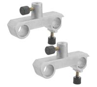 SHOWERORO 2pcs Optical Sliding Stage Metal Clamp for Physics Lab Equipment Quick Installation and Wide Compatibility, Silver Optical Component Holder for Educational Optics Bench Use