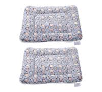 SHOWERORO 2pcs Pet Floor Mat for Dogs and Cats, Warm-keeping and Comfortable Touch Flannel and Berber Fleece Bed Mat, for Travel and Room Use