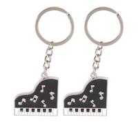 SHOWERORO 2pcs Piano Keyboard Keychain Music Instrument Key Pendant Charm Cartoon Style Backpack Charms for Girls Women Keyring for Handbag Color