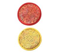 SHOWERORO 2pcs Portable Bowl Holder Cushions for Buddhism Singing Bowls Protective Mats Traditional Embroidery for Meditation and Mindfulness Practices Compact and Lightweight Design