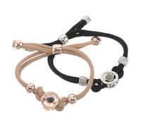 SHOWERORO 2pcs Projection Couple Bracelet for Long Distance Relationship Matching His and Hers Love Jewelry for Girlfriend Valentine's Day Present