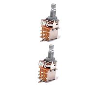 SHOWERORO 2pcs Push Pull Guitar Control Potentiometer Long Shaft Audio Pot for Guitar Tone Coarse Knurled Shaft for Easy Compatibility Control Knobs